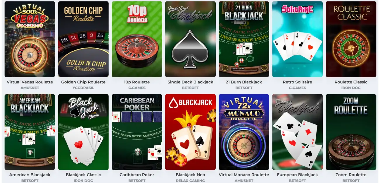 Επιτραπέζια Παιχνίδια Betriot Casino